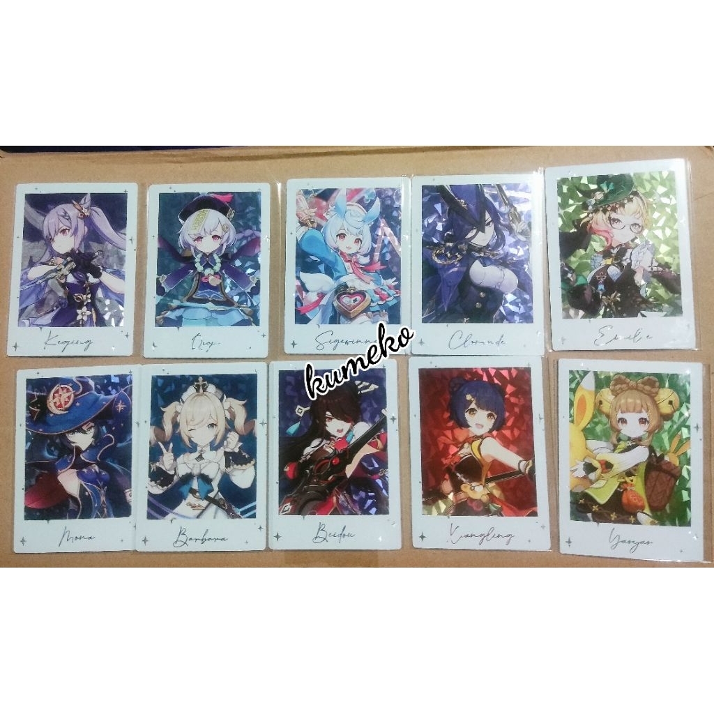 Genshin Impact GI Collection Card Keqing Nana Sigewine Clorinde Emilie Mona Barbara Beidou Xiangling
