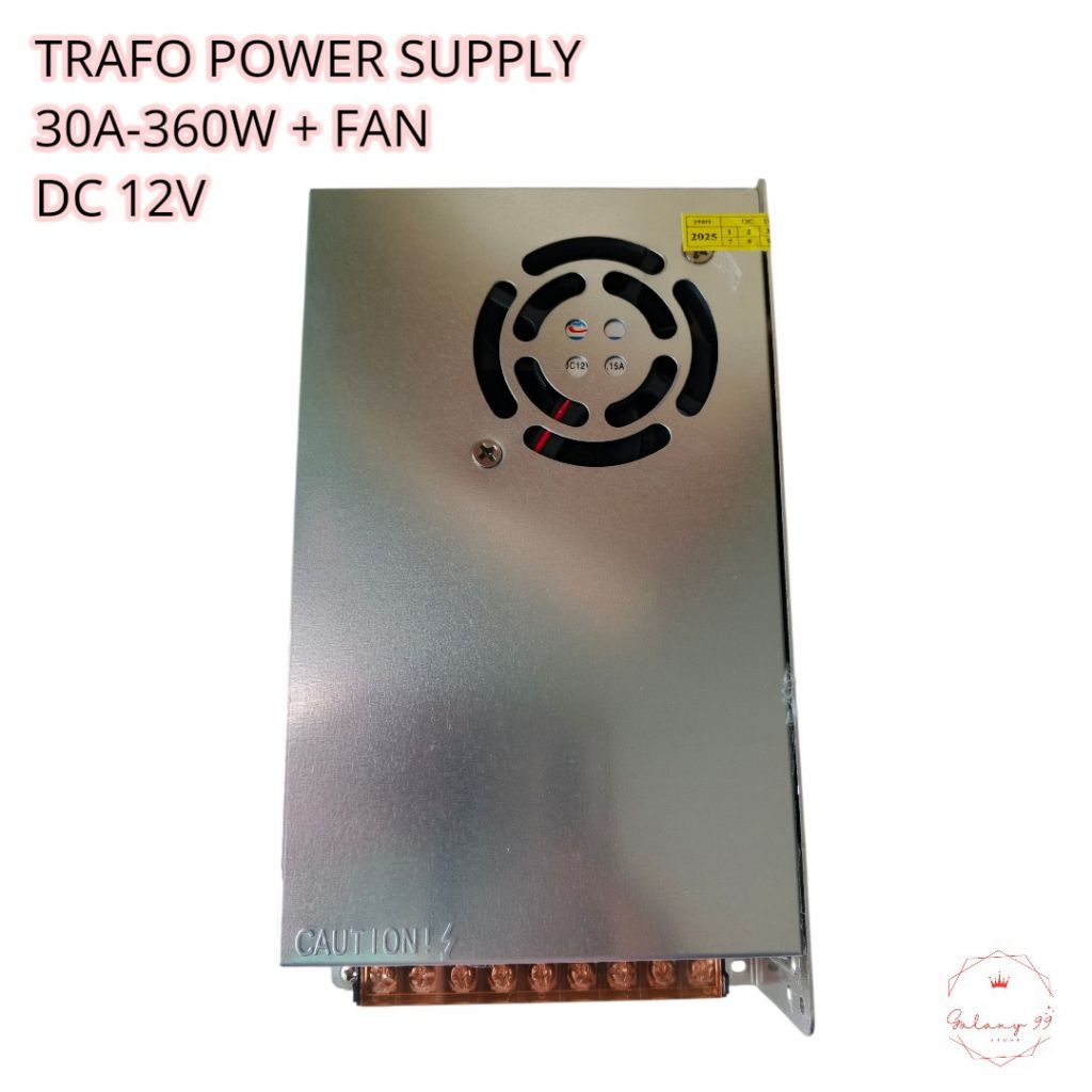 Trafo power supply DC 12V 360w (30A) + fan