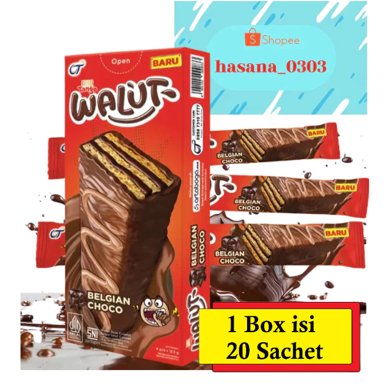 Tango Walut Wafer [1 Box isi 20]
