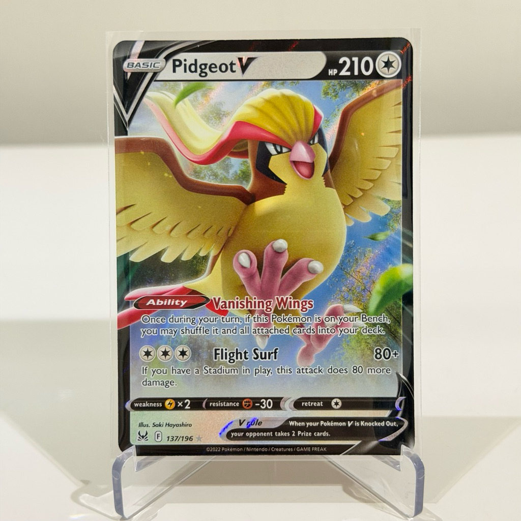 Kartu Pokemon Original English - Pidgeot V RR 137/196 Lost Origin EN