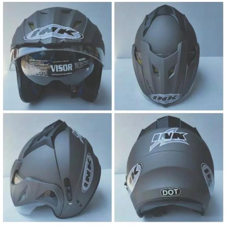 HELM INK DOUBLE VISOR DOBEL KACA MERK BMT PAKING KARDUS / HELM INK
