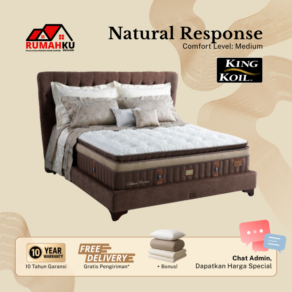 KASUR KING KOIL - KASUR LATEX - KASUR PREMIUM -  NATURAL RESPONSE M26 - LEGACY - KING KOIL