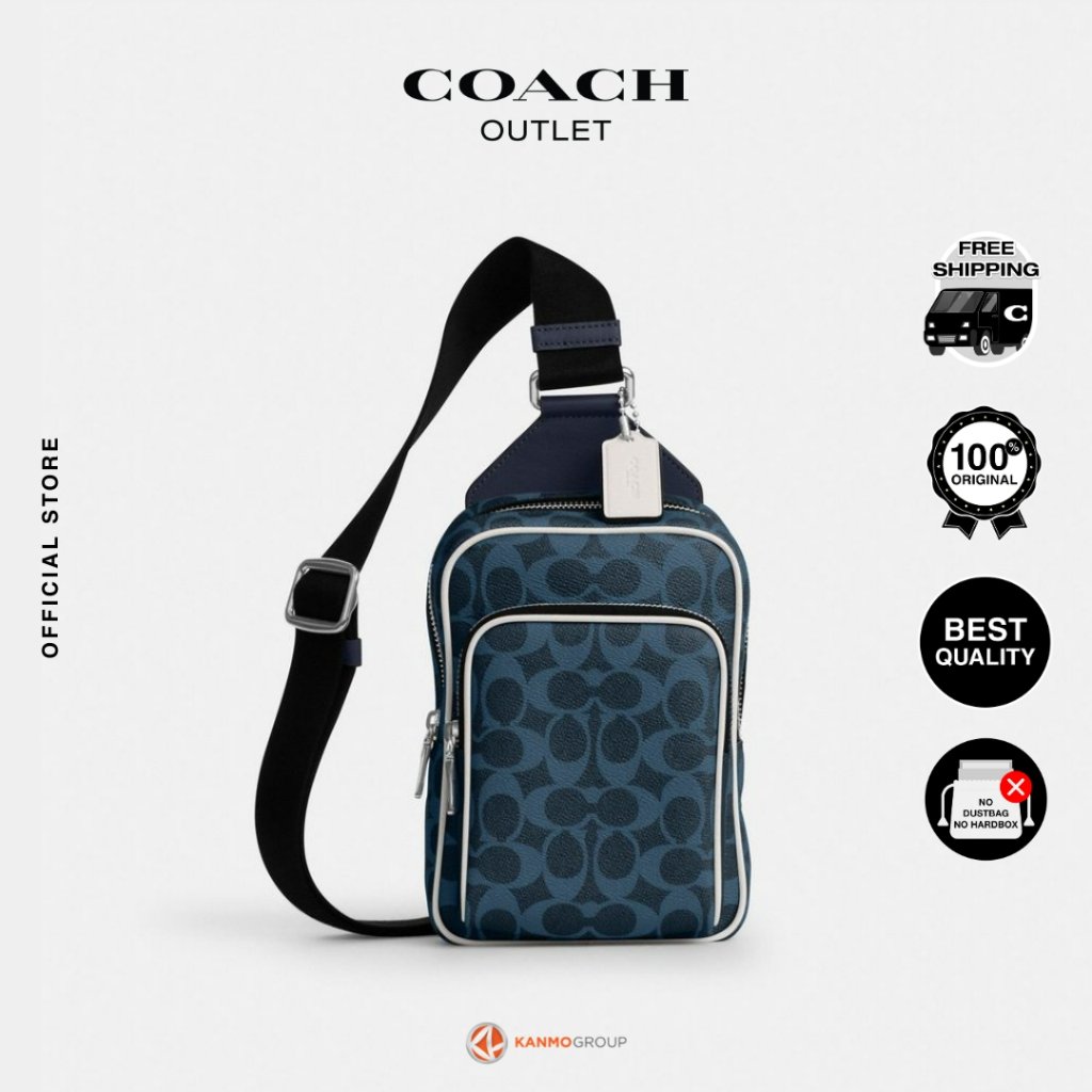 Coach Racer Sling Pack In Signature Canvas - Tas Selempang Pria