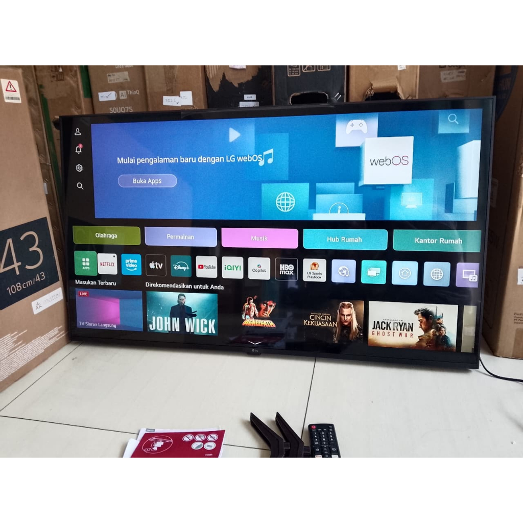 TV LED LG SMART 43 INC UHD 4K SUDAH DIGITAL KONDISI BEKAS MASIH SEGEL (335L)