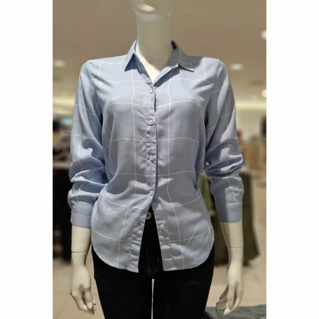 LOGO JEANS Model Terbaru Kemeja Wanita Logo Jeans Original