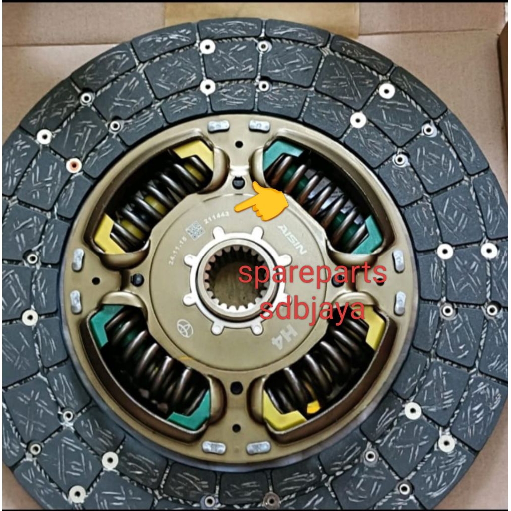 kamvas kopling set + bearing pilot flywheel Fortuner vrz Hilux Revo diesel 2gd asli original Toyota 
