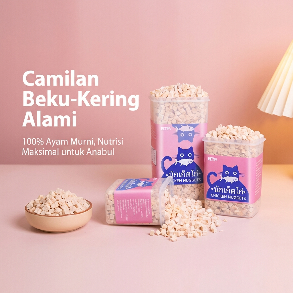 BITYAS Freeze Dried Chicken Cube Dog Snack Cat Snack Cemilan Kucing Dan Anjing