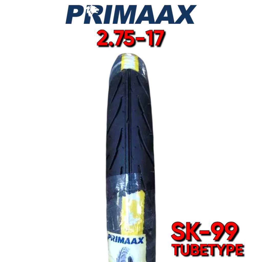 BAN LUAR PRIMAAX 2.75-17 / 275-17 SK-99 TUBETYPE / BELAKANG SUPRA X 125 - REVO ABSOLUTE / FIT FI - V