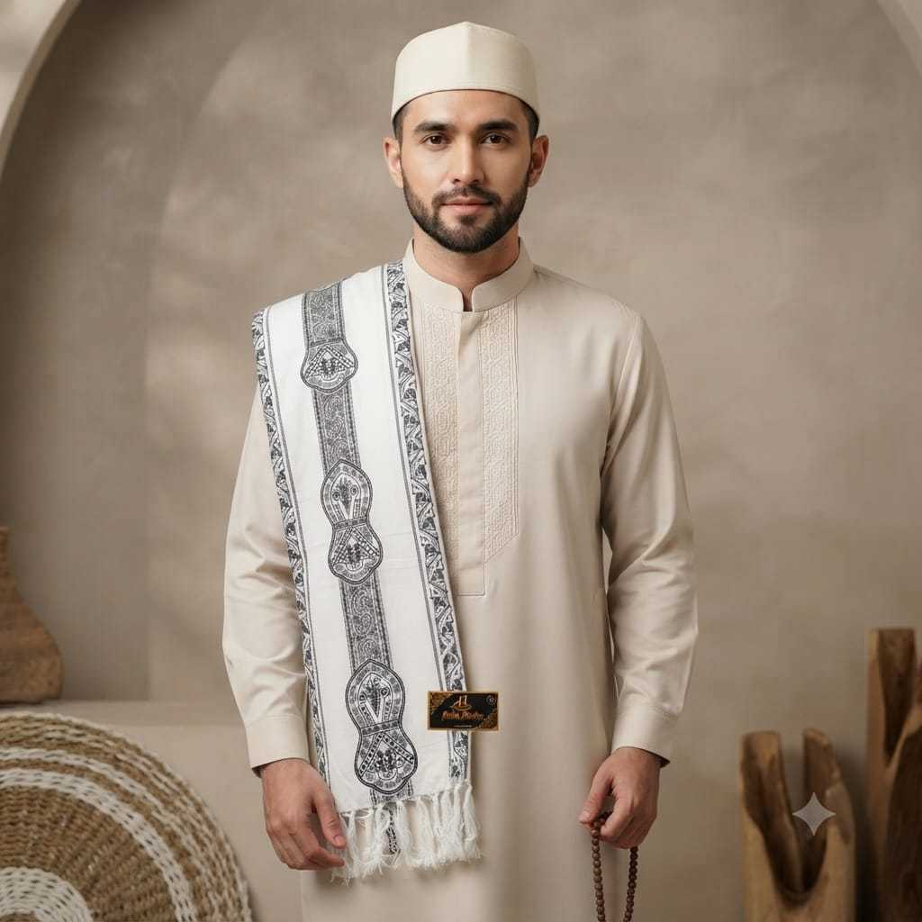 SORBAN HABIB RIDA SOLO MOTIF BATIK KASMIRI Bahan rayon halus dan lembut