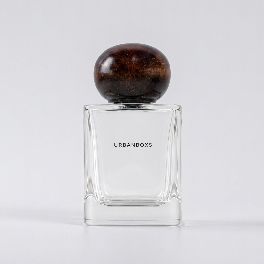 Botol Kotak oval Parfum Tutup Kayu Aesthetic 50ml ~ Urbanboxs Grosir Supplier Kemasan Usaha Parfum R
