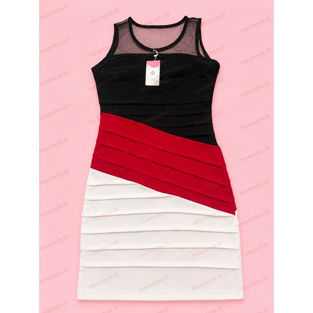 Midi Dress 3 Tone Sunly