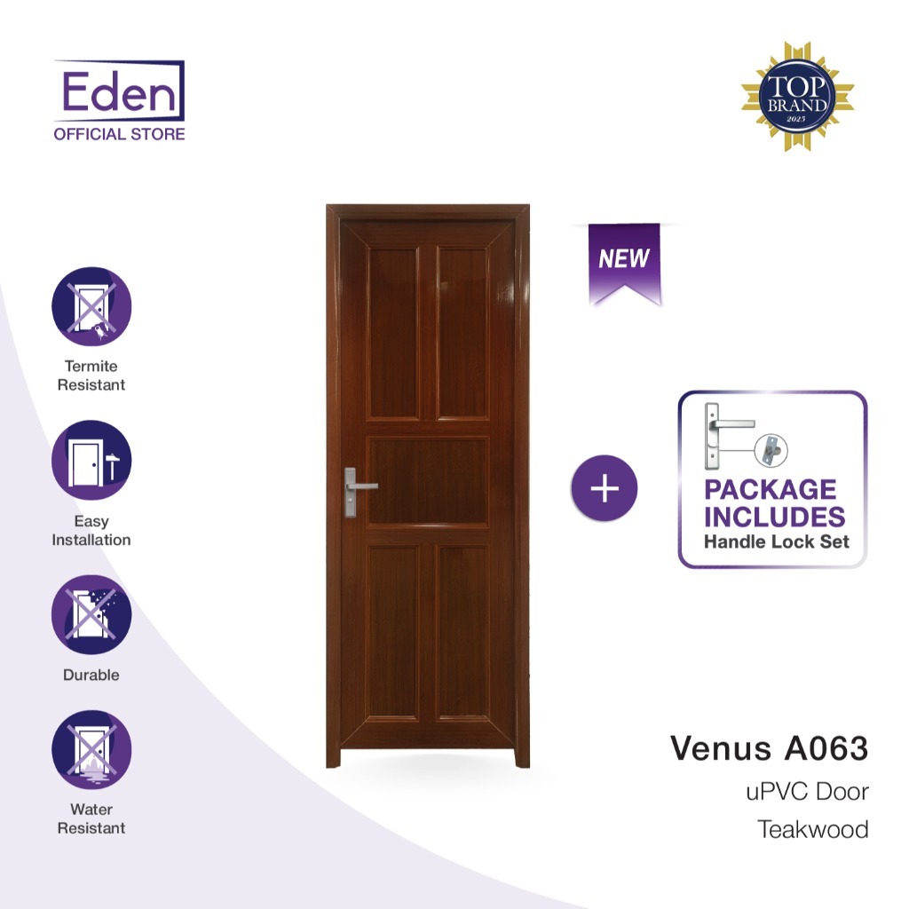 Pintu UPVC EDEN A063 KURIR TOKO JAKARTA - KANAN 1 - KIRI 1 - TAEKWOOD