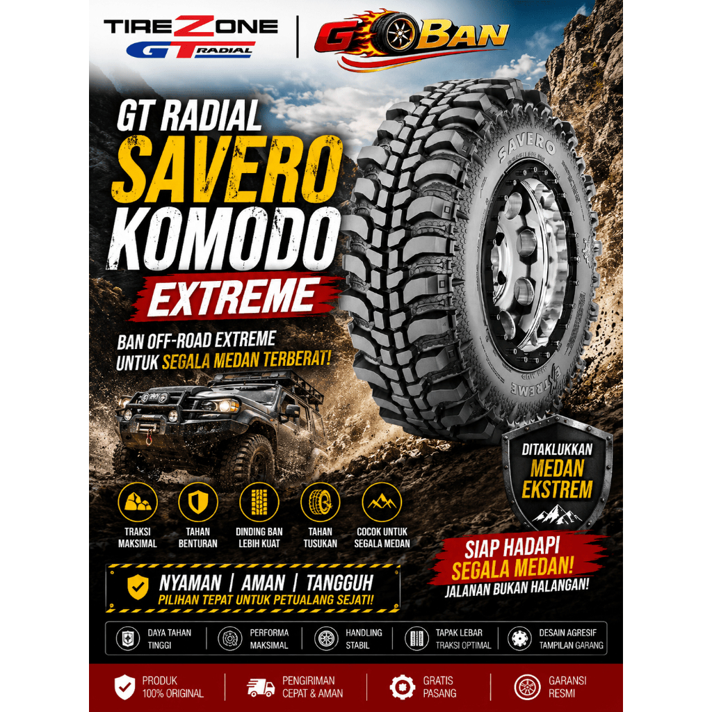 Ban Mobil GT Radial SAVERO KOMODO EXTREME 27X8.5 R14 Tubeless