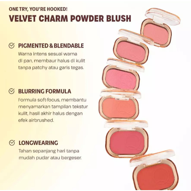 ESQA VELVET CHARM POWDER BLUSH EXP:05/29
