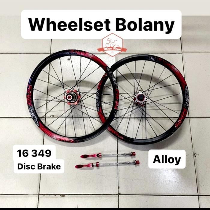 TERBARU Wheelset 16 inch 349 Bolany Disc brake Alloy Jangkrik Ringan Sepeda lipat 16plus