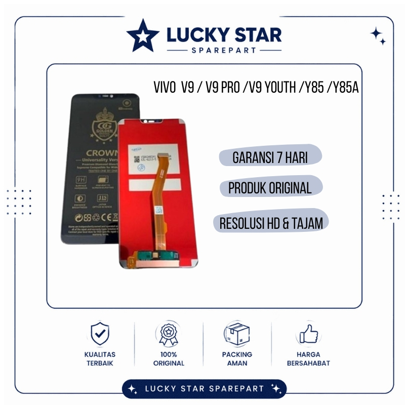 LCD TOUCHSCREEN VIVO V9 / V9 PRO / V9 YOUTH / Y85 / Y85A COMPLETE ORIGINAL FULLSET / LCD VIVO V9 / L