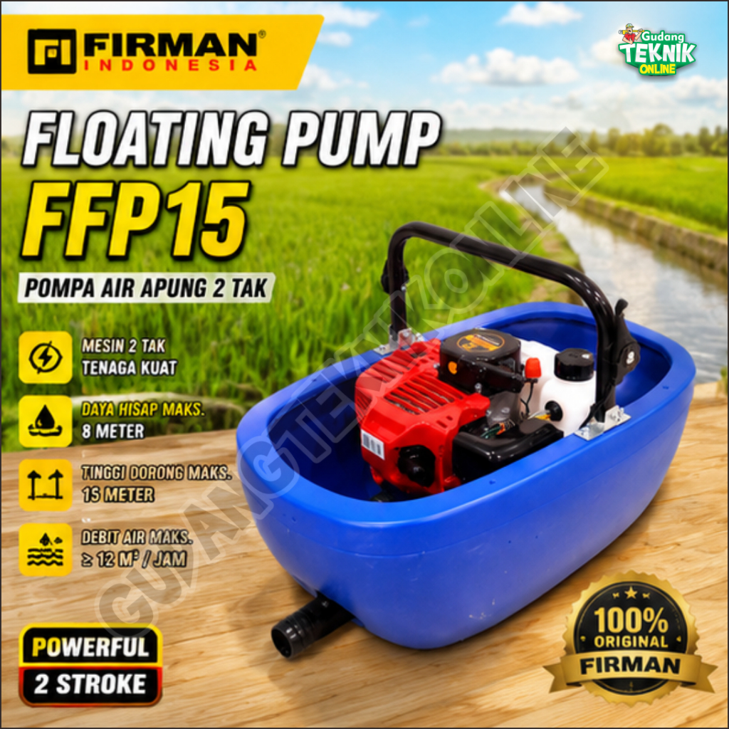 Pompa Air Apung FIRMAN FFP15 2 Tak / Floating Pump FFP 15 - Pompa Air Apung Irigrasi FFP-15 FIRMAN