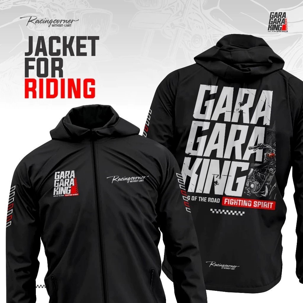 Jaket Bahan Parasut Jaket Motor RX KING Two Stroke Premium Untuk Riding Touring Sunmori 2Stroke