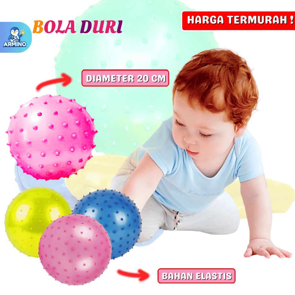Mainan Anak Bola Karet Duri / Bola Karet Anak Motif Semangka Basket Bola Sepak / Mainan Bayi Bola Ka