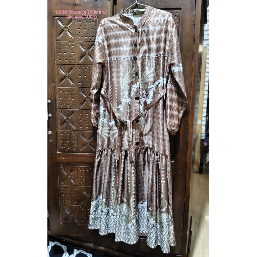 preloved like new gamis satin maxmara silk