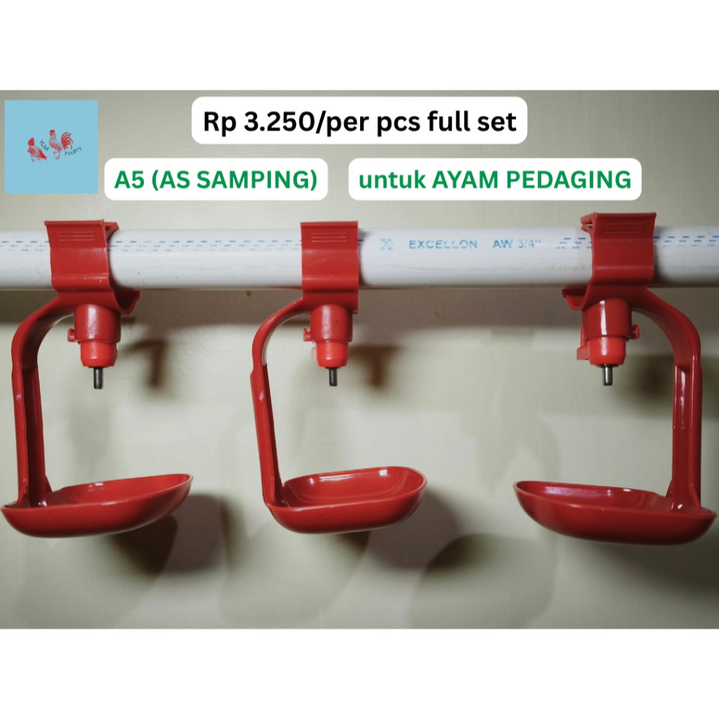 Nipple Nippel Nepel Nipel tempat minum ayam boiler untuk Ayam Pedaging (AS SAMPING)