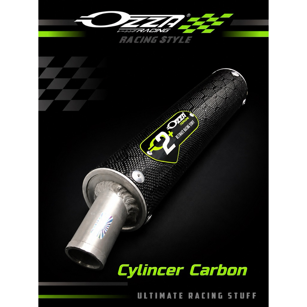 SILENCER KNALPOT CARBON NINJA KR RR SATRIA 2T OZZA RACING PANJANG 30cm