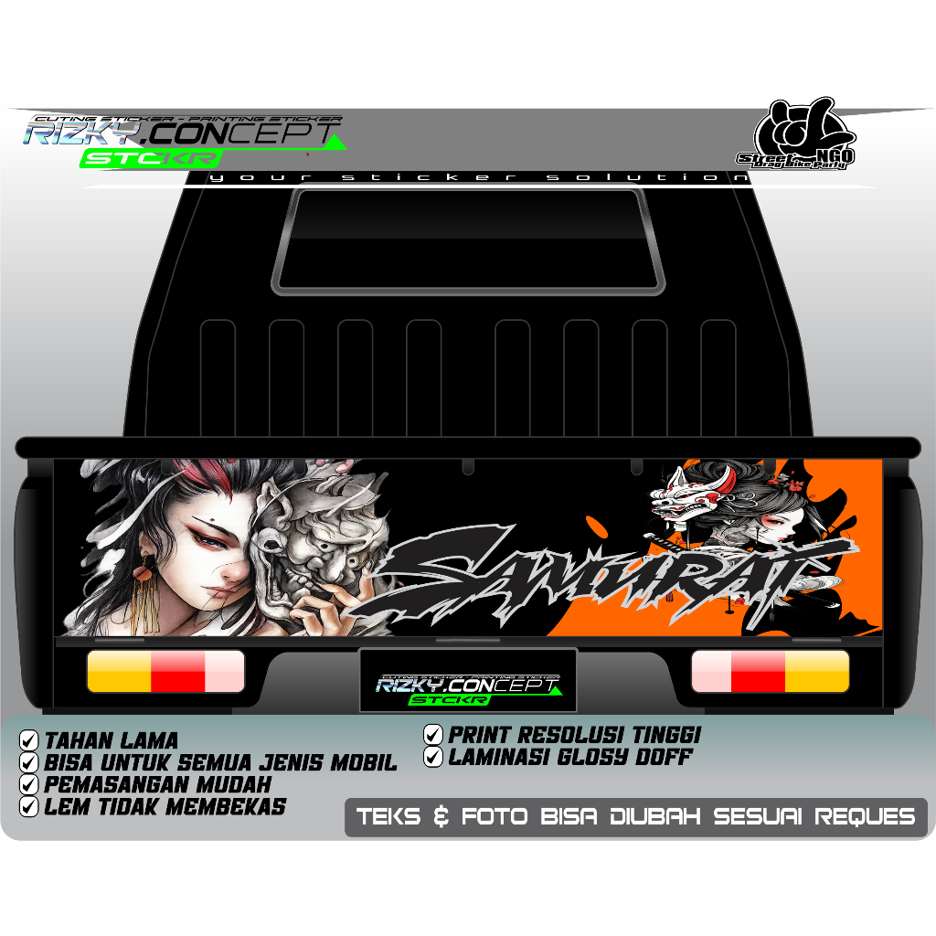STIKER DECAL ( PRINTING ) PINTU BELAKANG L300 VARIASI KEREN MOBIL L300 L 41