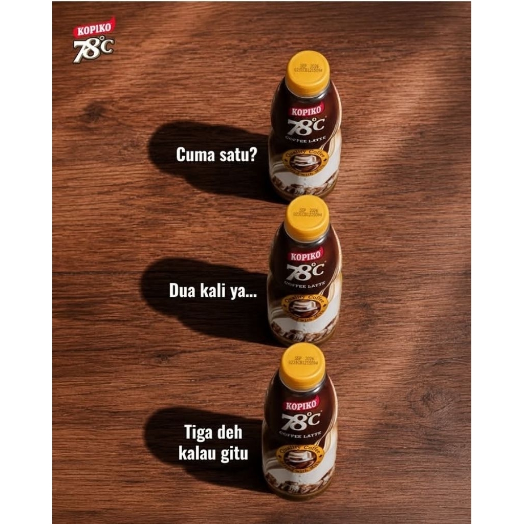 Kopiko 78 C Minuman Minuman Coffee Latte 240 Mlx 12 botol (1Dus)