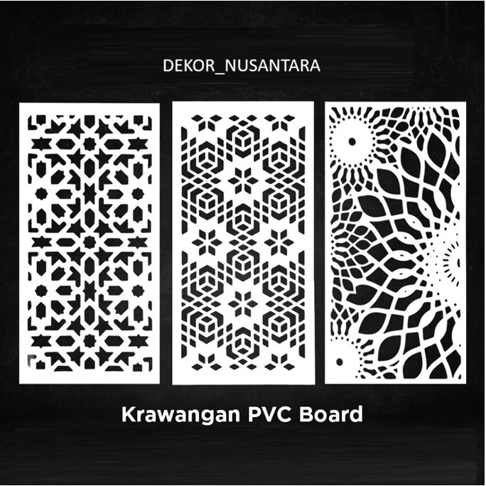 KRAWANGAN PVC BOARD / ORNAMEN PVC FOAM BOARD TEBAL 5MM / ORNAMEN DINDING
