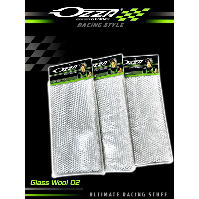 GLASSWOOL KNALPOT OZZA RACING LAPIS SERAT PEREDAM 30cm x 25cm