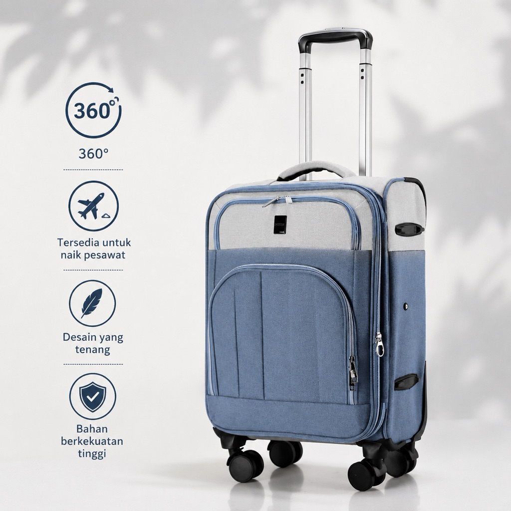 Koper Kain Anti Air Jumbo 28 Inch Premium| Koper Travel Roda 4 Putar 360°