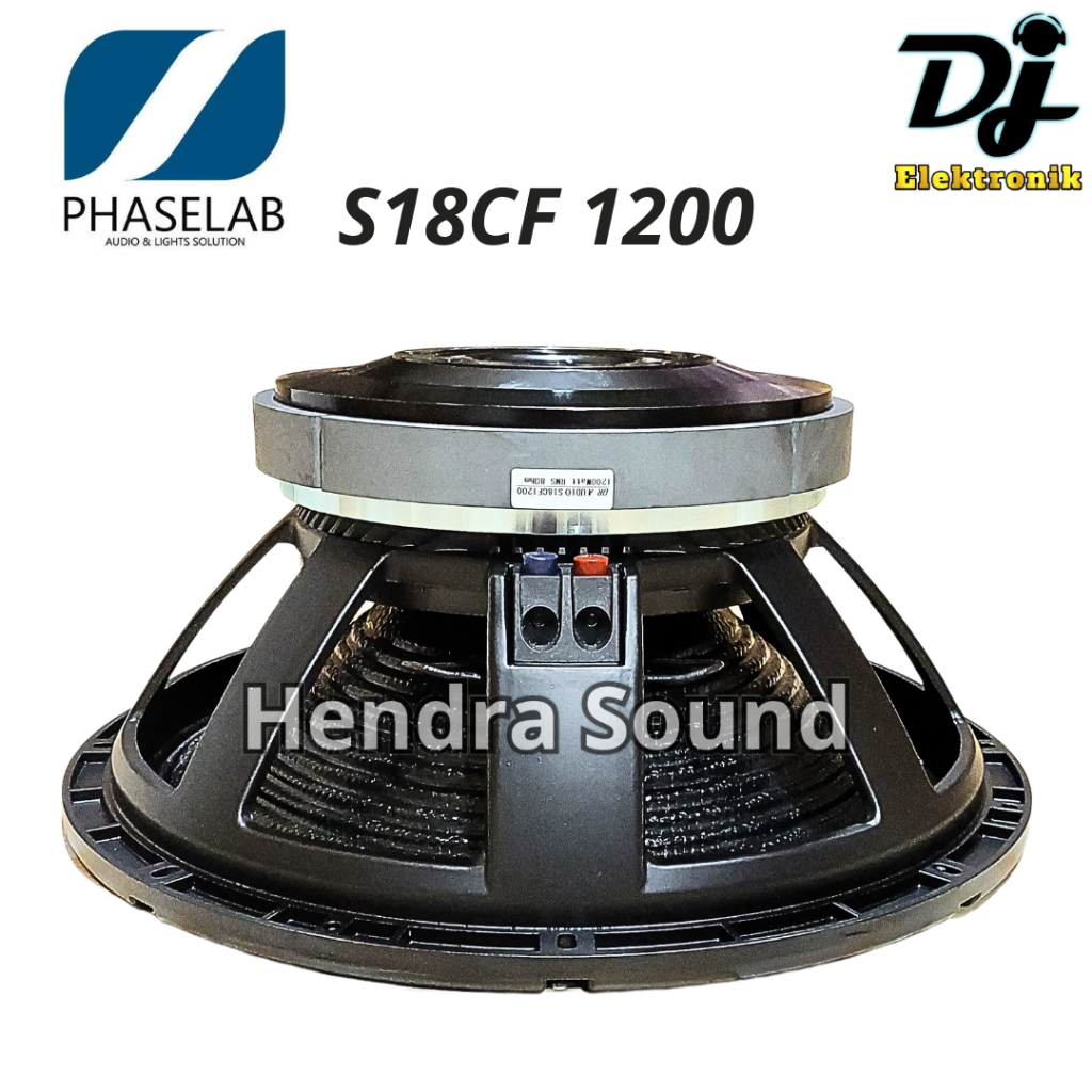 Speaker Komponen Phaselab DR Audio S18CF1200 / S18 CF 1200 / S18 CF1200 - 18 inch (CARBON)