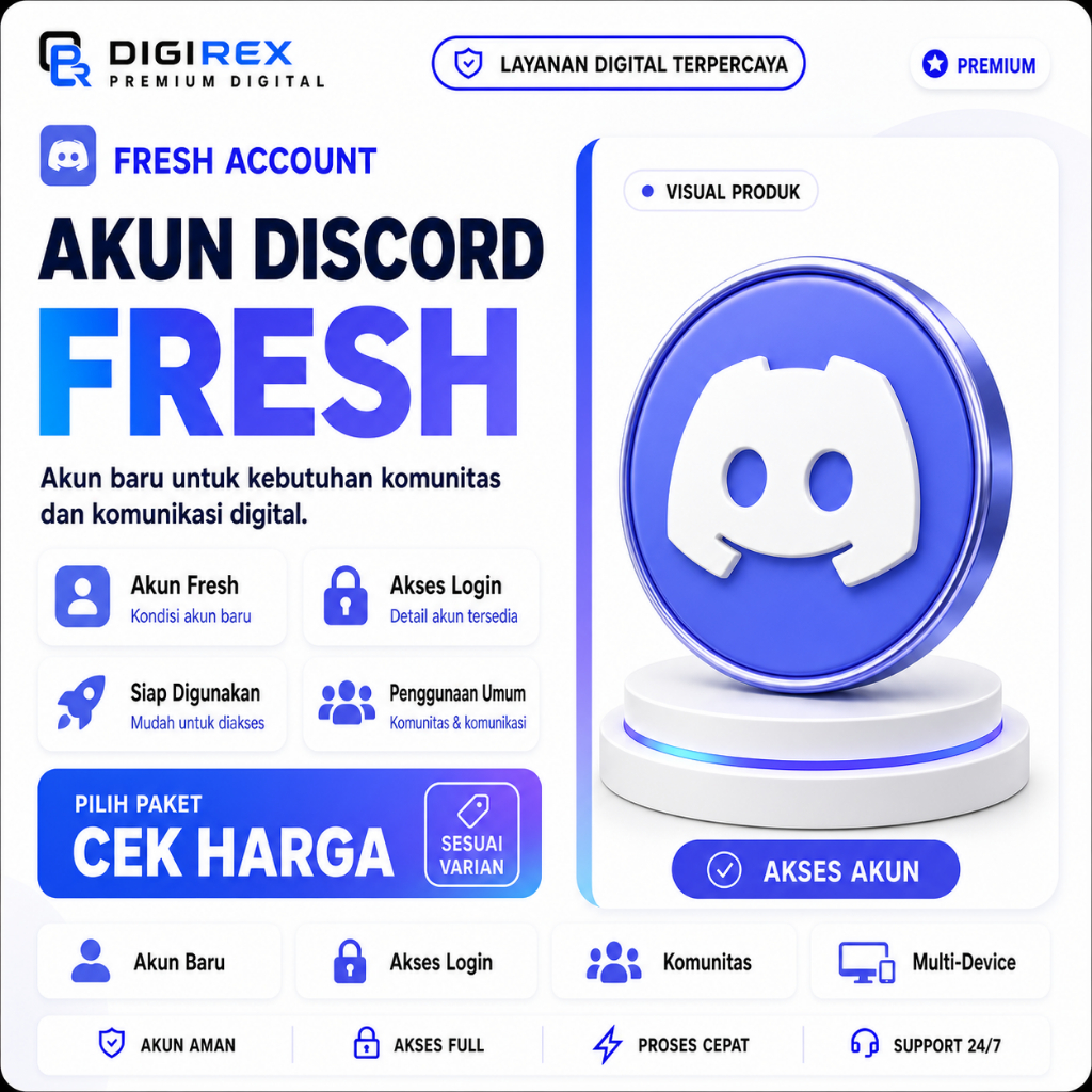 DISCORD AKUN FRESH BERGARANSI