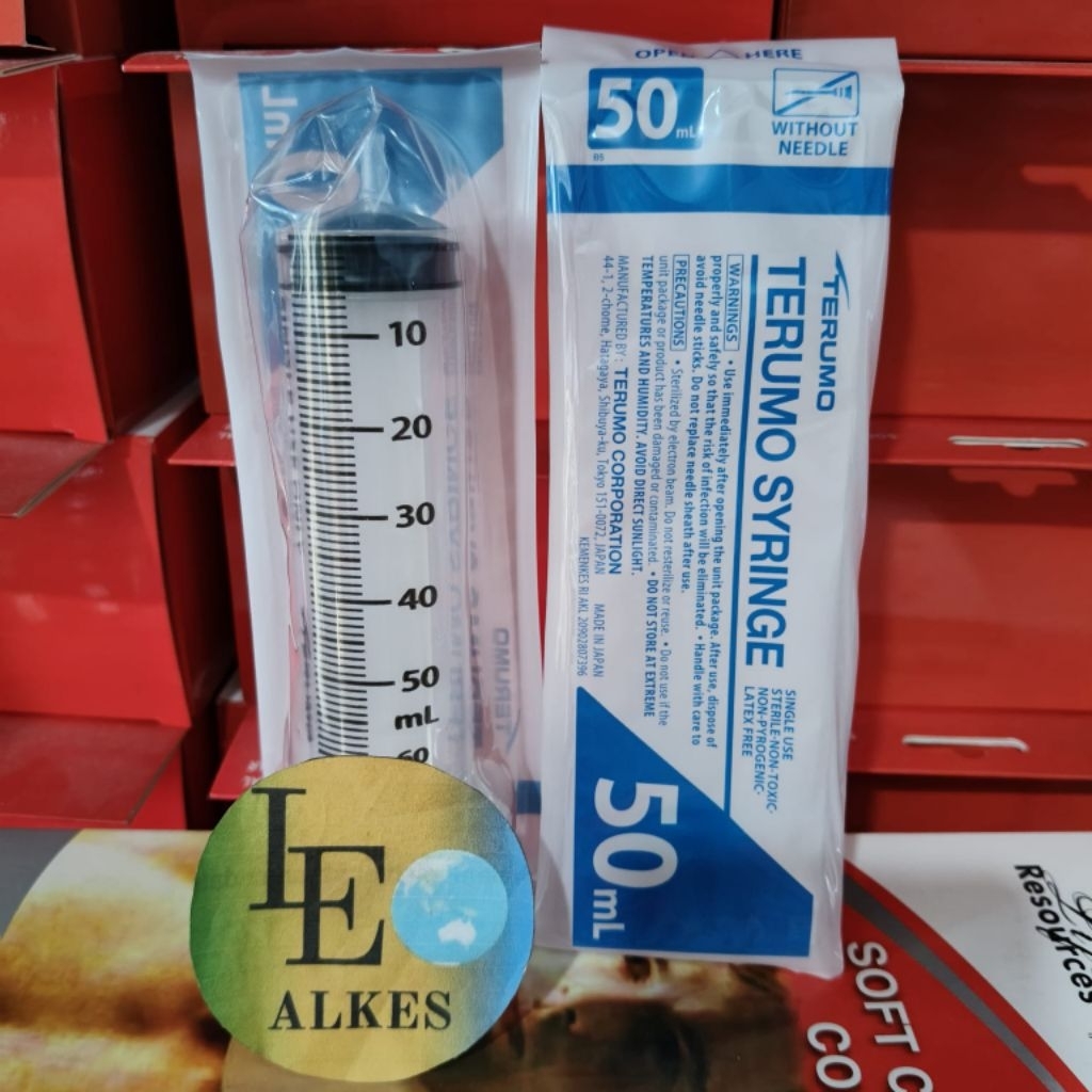 Terumo Syringe Eccentric 50 cc 50cc Spuit Terumo Syringe 50 ml 50ml Bolong Pinggir