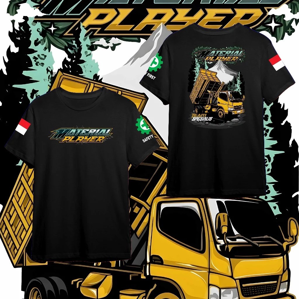 Kaos Truk Canter Material Player Kaos Dump Truk Baju Combat Kaos Distro Pria