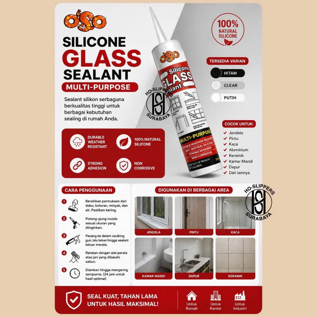 Lem silicone sealant / sealant kaca / lem kaca
