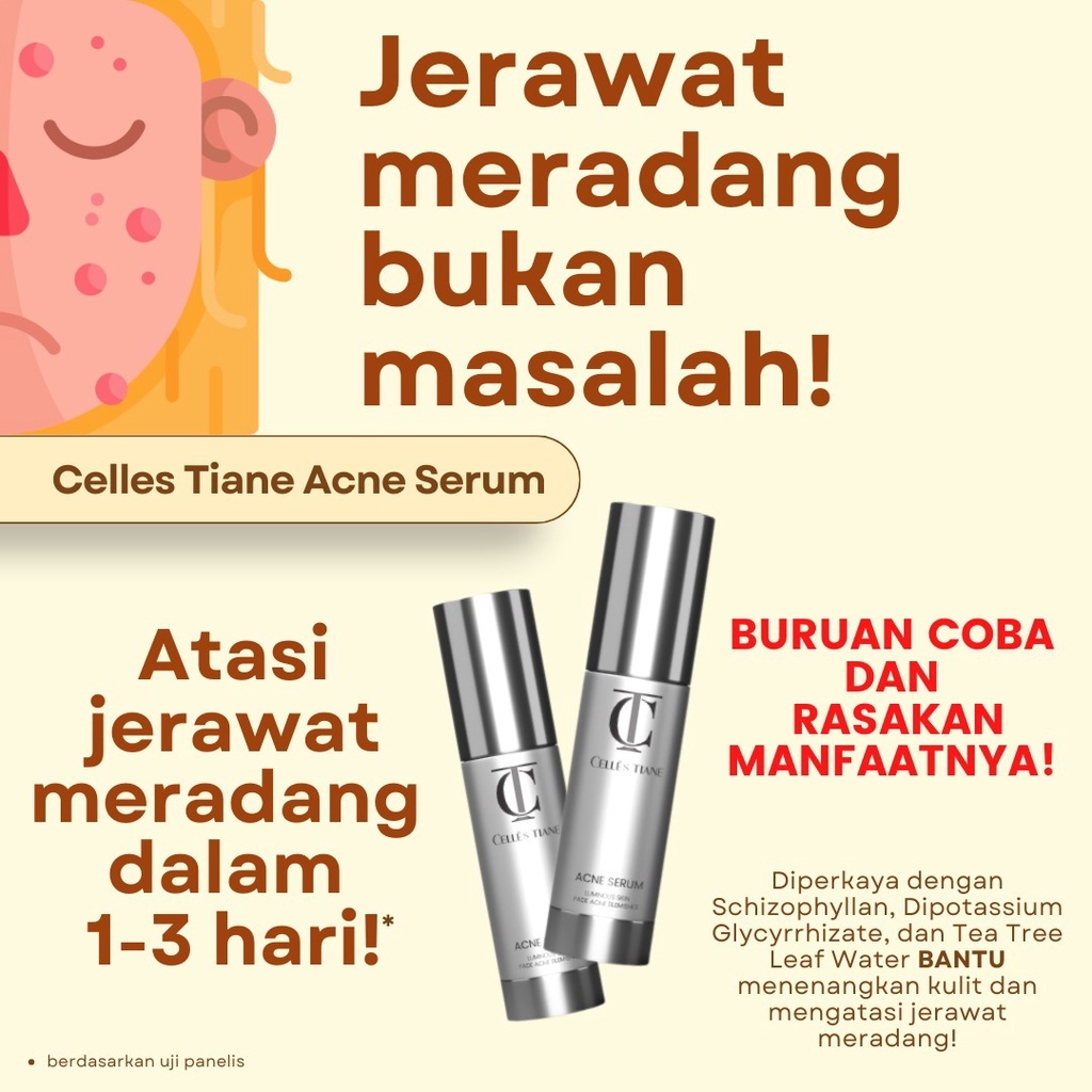 {TERLARIS}Acne SERUM OBAT JERAWAT AMPUH TIENS CELLES TIANE ACNE SERUM ORIGINAL / BISA COD SERUM WAJA