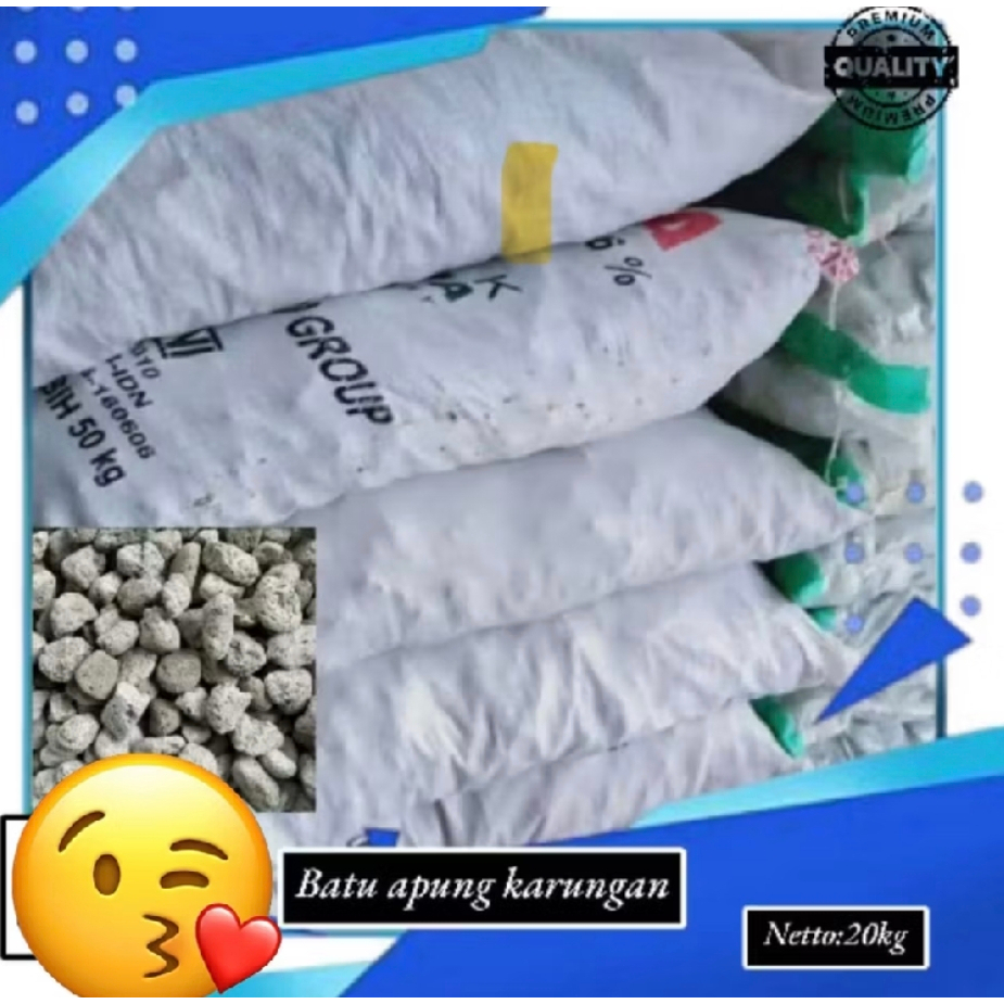 super batu apung karungan media filter kolam koi 20kg / batu apung media filter / batu apung / media