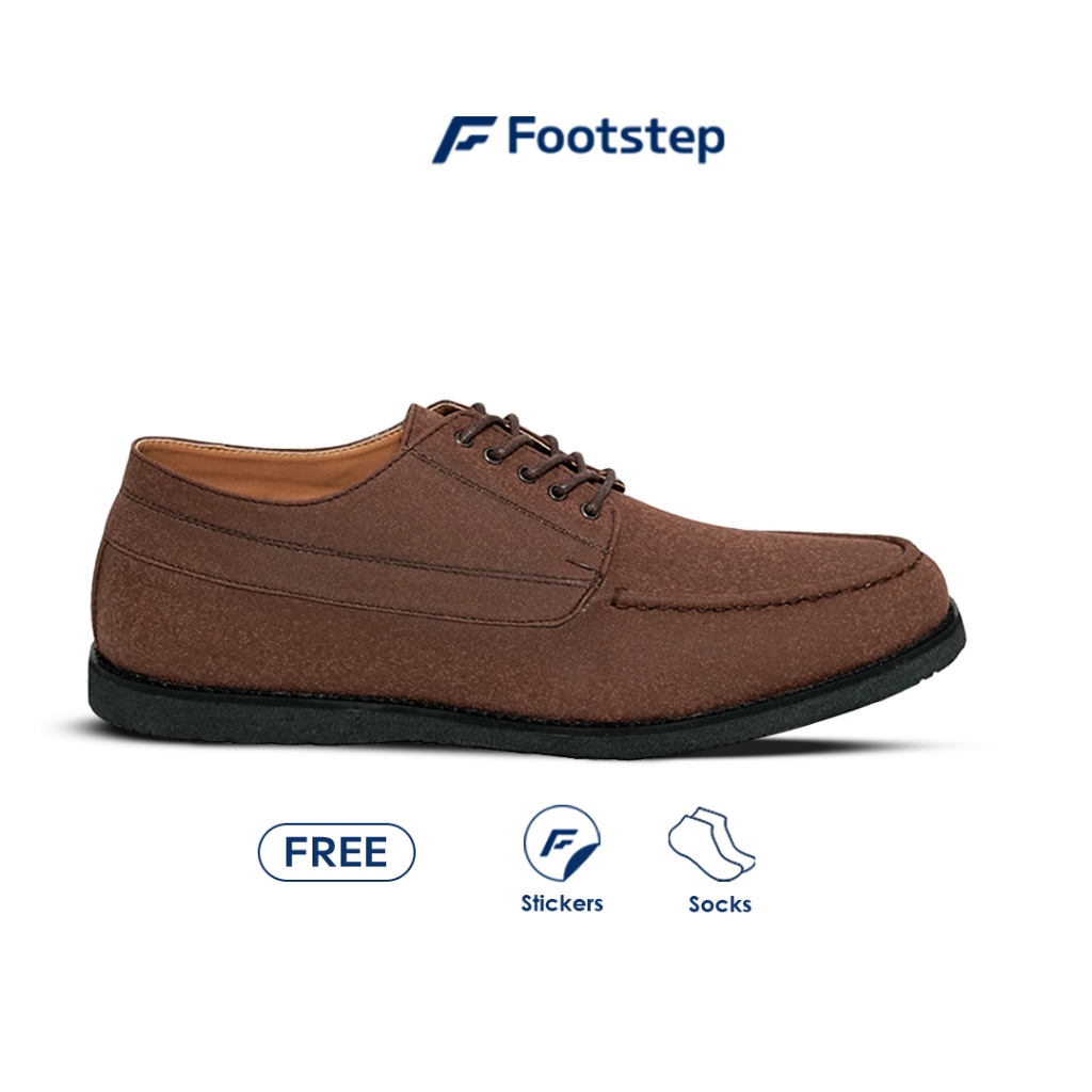 Sepatu Casual Pria Footstep Footwear Hugo Darkbrown