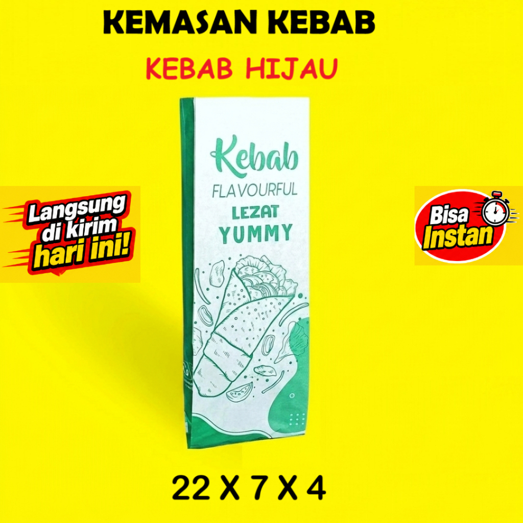 [KEBAB HIJAU] Kantong Kemasan Kebab Kemasan Corndog Kemasan Hottang Kemasan Hot Dog Paperbag Makanan