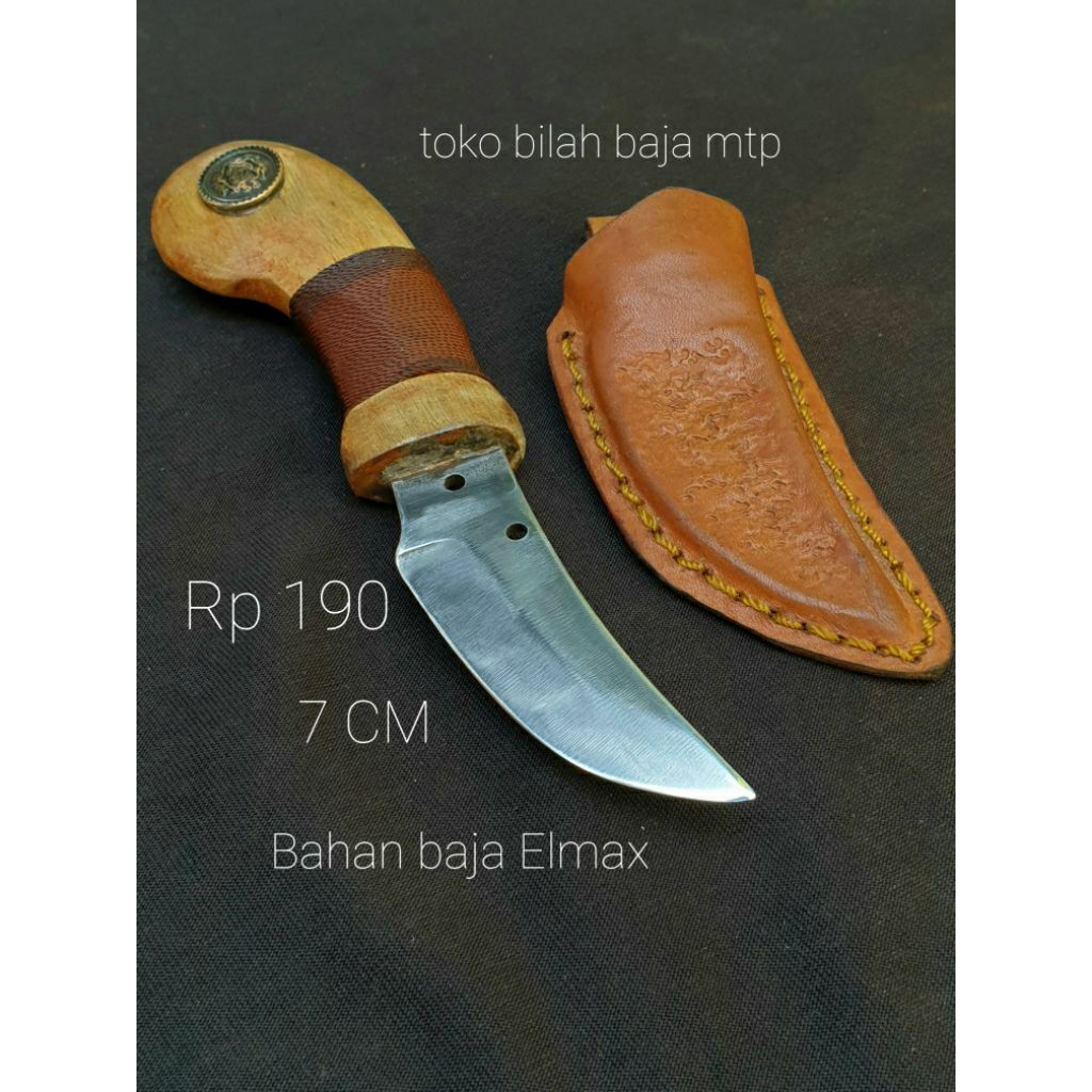 pisau dapur mini , bahan baja ELMAX ,7 CM  sesuai gambar
