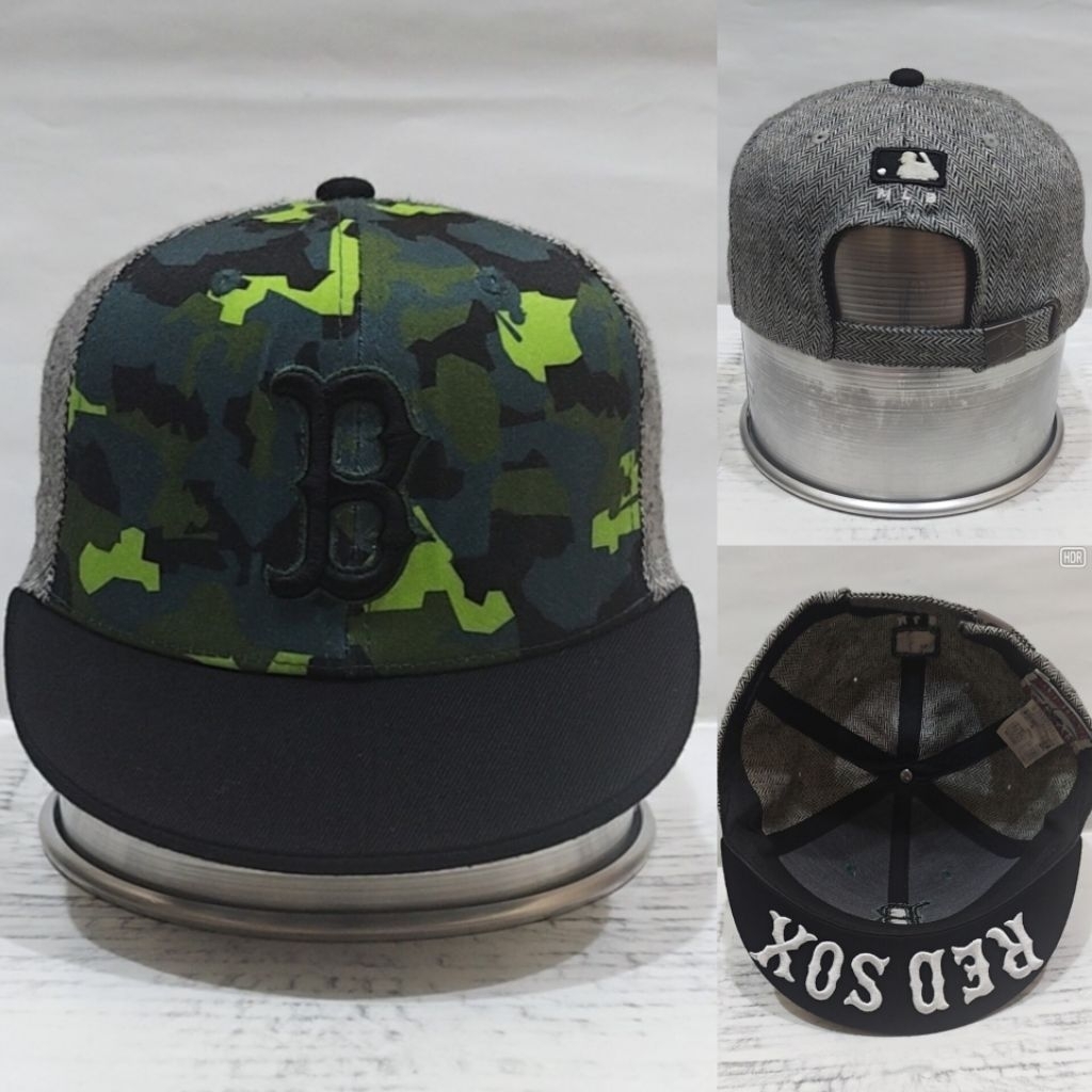 Topi Sepeda MLB Boston Red Sox Ballcap 2tone Visor pendek Authentic Ori 2nd