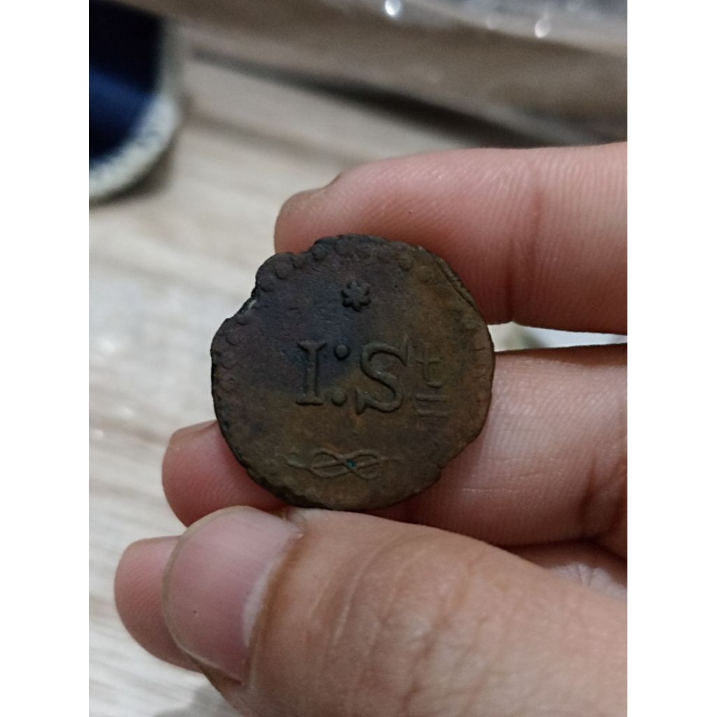 United East India Company Java Stuiver 1800 Tulisan tebal dan bagus sekali. Collector Specimen.