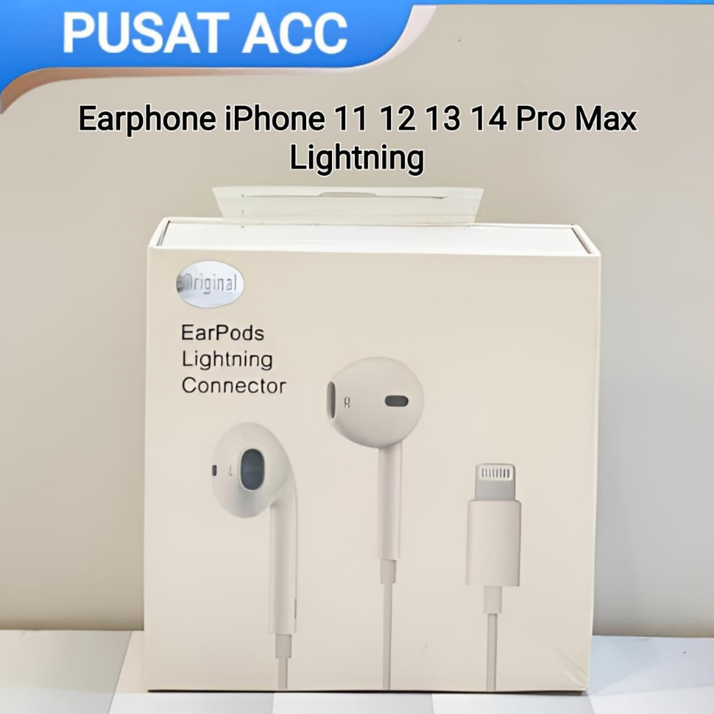 Earphone Headset Handsfree Kabel Iphone 11 12 13 Pro Max Lightning Super Bass