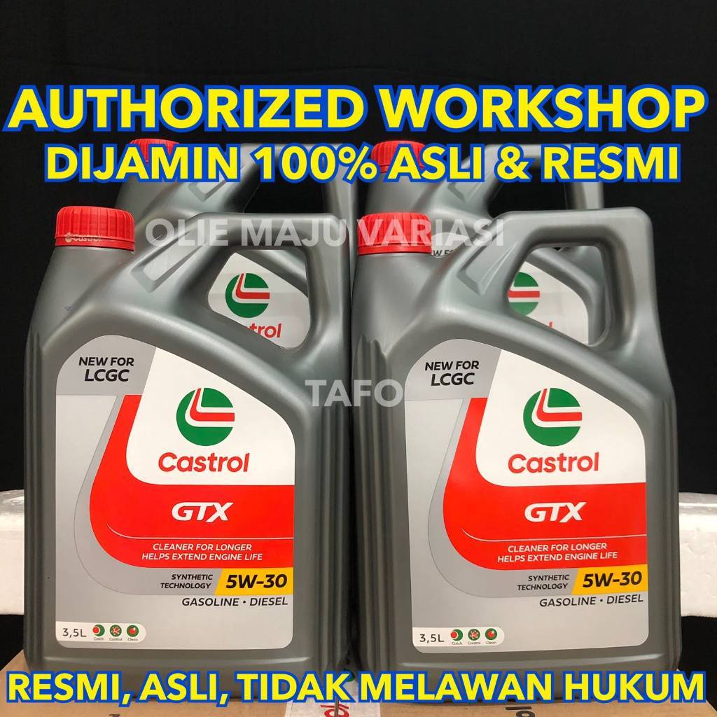 CASTROL GTX 5W-30 SINTETIK 100% ASLI / OLI CASTROL 5W30 LCGC