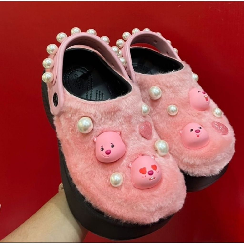 CROCS LOOPY ZANMRNG PINK ORIGINAL UK W7 37-38 BARU 1.9 JUTA JD 750RB