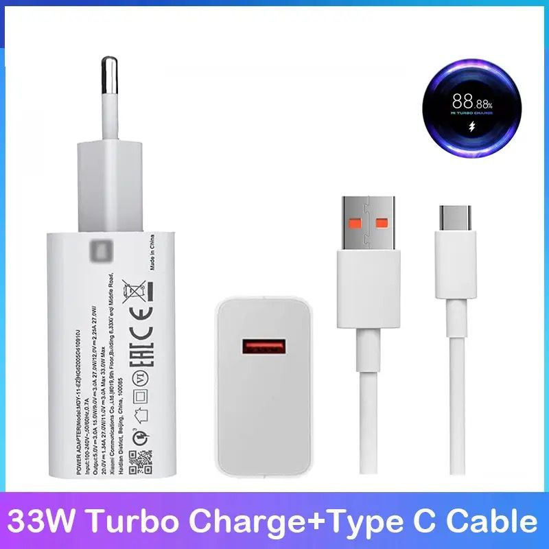 FAST CHARGER XIAOMI 33W FAST CHARGING ORI