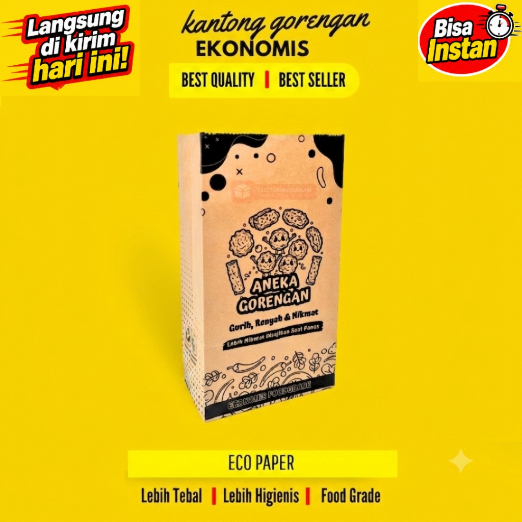 [ANEKA GORENGAN 2] Kantong gorengan / kantong / kantong kertas gorengan / kantong snack / kantong go