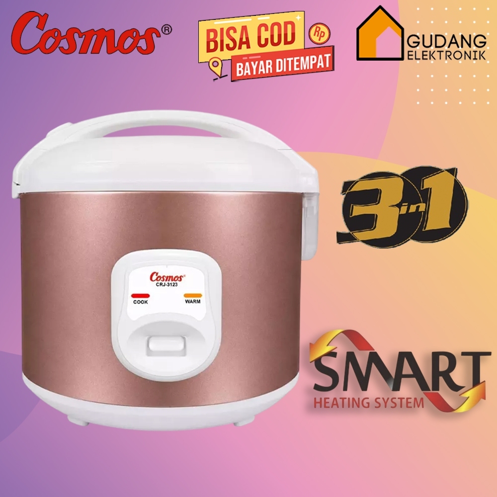 [COD READY] COSMOS RICE COOKER / MAGIC COM CRJ3123 P / CRJ 3123 P / CRJ-3123 P (1,8 LITER) GARANSI R