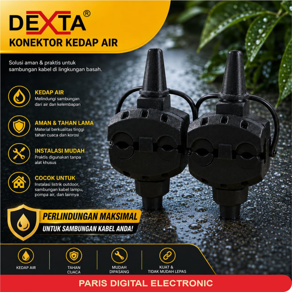 KONEKTOR KABEL LISTRIK PLN KEDAP AIR DEXTA CONECTOR TWISTED PLN CONEKTOR KABEL SR